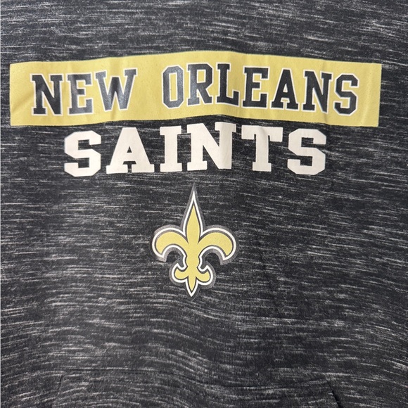NEW ORLEANS SAINTS Hoodie NFL Team Apparel Youth Size Medium (8) Black & Gold - Picture 2 of 8
